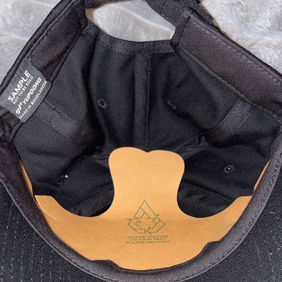 Volcom Black Cap with Pink and Green Embroidery - Picture 3 of 5